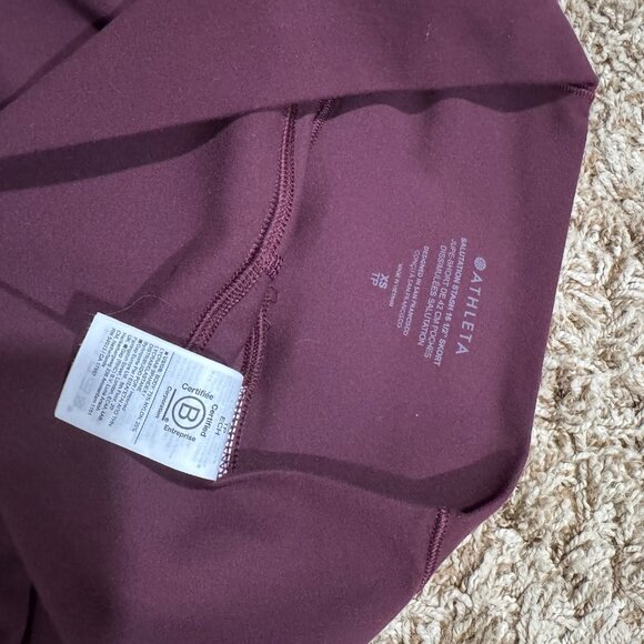 Athleta Salutation Stash Pocket Skort 16.5 ” XS Extra Small-Spiced Cabernet - Picture 3 of 5